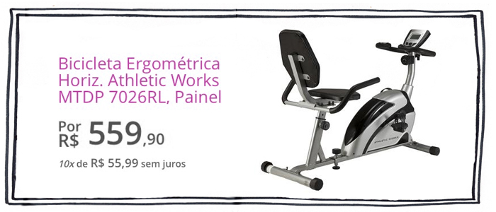 Uma bicicleta ergométrica em casa seria ótimooo para aqueles dias que acordamos com "preguicite aguda" de ir para a academia. Comigo acontece praticamente todos os dias kkkk. 